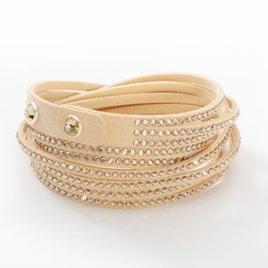 Touchstone Crystal Golden Wrap Star Bracelet